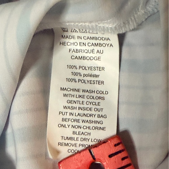 Michael Kors Light Blue and White Striped A-Line Tank Top Blouse - Picture 8 of 10